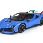 Ferrari SF90 XX Stradale 2024 Blue France (vitrinnel) Limitált Szuper ajánlat